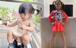 Con gái Đông Nhi xỏ cao gót của bà ngoại trổ tài catwalk, cái kết làm dân tình phì cười