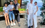 Cố ý mang đôi “cà kheo” 12cm, vợ Bình Minh vẫn bị con gái lớn vượt mặt về chiều cao