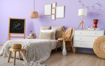 Phòng ngủ khiến chị em thích mê với gam màu oải hương lãng mạn