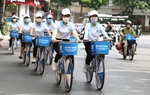 Đạp xe tuyên truyền Hưởng ứng Ngày toàn dân phòng, chống mua bán người