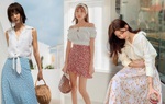 Chân váy hoa hot dịp hè, nàng diện 10 outfit này sẽ sành điệu