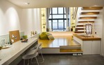 Căn hộ 52m2 với cách bố trí nội thất giật cấp tiện lợi