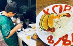 Con trai Lê Phương hút vạn like khi nấu ăn tặng mẹ và ba dượng