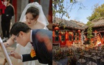 Đám cưới trang trí bằng len trong không gian sân nhà sáng tạo và đẹp bất ngờ