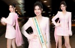 Dàn Hoa - Á hậu đổ bộ sân bay tiễn Phương Nhi sang Nhật Bản thi Miss International 2023