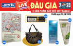 11h30 ngày 13/10: Livestream đấu giá 5 sản phẩm gây quỹ Mottainai 2023