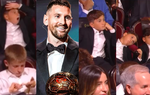 3 quý tử nhà Messi biểu cảm chuẩn "anti-fan" khi bố nhận Quả bóng vàng 2023