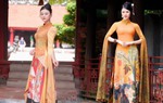 NTK Hoàng Ly đưa tranh sơn mài lên áo dài 