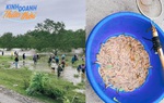 Huy động gia đình lội nước ngày lạnh, bắt "lộc trời" thu về cả triệu đồng/ngày