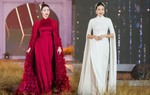 Lương Thùy Linh, Mai Ngọc diện áo dài cưới lấy cảm hứng từ ánh bình minh