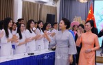Phu nhân Chủ tịch nước và Phu nhân Tổng Bí thư, Chủ tịch nước Trung Quốc giao lưu với sinh viên