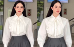 Hoa hậu Thanh Thủy được khen lấy lại phong độ khi giản dị đến trường