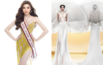 Trang phục dân tộc của đại diện Việt Nam tại Miss Charm 2023 lấy cảm hứng từ bánh tráng 