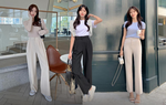4 kiểu quần vải mịn mát cho nàng công sở 