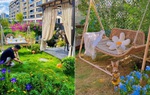 Khu vườn sân thượng đẹp ấn tượng được ông bố tự tay thiết kế cho con gái