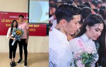 Văn Hậu sát cánh bên Doãn Hải My từ đêm chung kết Hoa hậu đến buổi bảo vệ khóa luận tốt nghiệp 