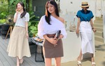 10 cách diện chân váy màu trung tính giúp nàng mặc đẹp mọi lúc mọi nơi
