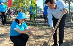 Phụ nữ Đồng Tháp trồng cây xanh mừng sinh nhật Bác, góp phần xây dựng nông thôn mới