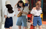7 cách mặc đẹp với quần short denim được ulzzang Hàn ưa chuộng