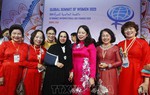 Hình ảnh đoàn Việt Nam tham dự Hội nghị Thượng đỉnh Phụ nữ toàn cầu 2023
