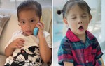 Chơi trò gọi điện cho mẹ, Lisa nhà Hà Hồ được khen vì hành động quan tâm tới em trai Leon