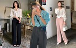 10 cách mặc quần ống rộng đi làm ngày nắng nóng
