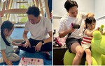 "Xả vai" doanh nhân, Cường Đô La dành thời gian chăm sóc con gái cưng