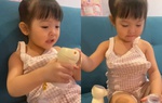 Con gái Đàm Thu Trang - Cường Đô La mới 3 tuổi đã biết phụ mẹ chăm em