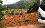 Khu vực 3 cảnh sát giao thông hy sinh tại đèo Bảo Lộc tiếp tục có mưa to, nguy cơ sạt lở nghiêm trọng