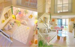 Căn hộ 59m2 sở hữu gác lửng và có cách bố trí nội thất rất xinh