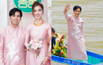Hồ Quang Hiếu đi xuồng trong lễ ăn hỏi tại Cà Mau, cô dâu gây chú ý với chiều cao 1,8m