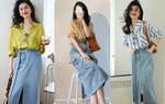 Chân váy denim + sơ mi: Cặp đôi hack tuổi vi diệu cho nàng công sở tuổi 30