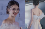 Vợ Tây của Bùi Tiến Dũng diện váy cưới xinh như mộng, nhan sắc mẹ bỉm sữa khiến chồng xuýt xoa