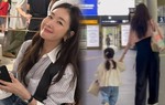 Con gái 3 tuổi nhà Choi Ji Woo gây chú ý khi đi chơi cùng mẹ