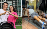 Bùi Tiến Dũng làm huấn luyện viên gym cho vợ 
