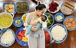 Cơm cữ 5 món kết hợp truyền thống và sở thích cá nhân của mẹ 9x khiến hội chị em trầm trồ