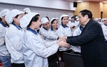 Thủ tướng Phạm Minh Chính tặng quà Tết cho công nhân, người lao động khó khăn tại Hải Dương