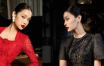 Đầm dạ tiệc ấn tượng với 3 gam màu đỏ, đen, trắng