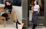 Mặc đẹp hơn trong mùa đông với 10 cách phối chân váy và boots