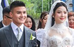 Quang Hải có hành động tinh tế với Chu Thanh Huyền ở đám cưới, lộ biểu cảm căng thẳng trước họ nhà gái
