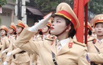 Khối nữ Cảnh sát giao thông háo hức chờ diễu binh Kỷ niệm 70 năm Chiến thắng Điện Biên Phủ