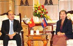 Phó Chủ tịch UBTƯ MTTQ Việt Nam tiếp Chủ tịch Hội đồng Quốc gia Mặt trận Đoàn kết Phát triển Tổ quốc Campuchia