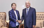 Chủ tịch Đỗ Văn Chiến gửi thư cảm ơn Samdech Men Sam An đã gửi lời thăm hỏi nhân dân Việt Nam trước những thiệt hại do mưa lũ gây ra