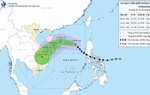 Bão số 12 đổi hướng và có xu hướng mạnh lên, mưa lớn kéo dài ở Trung Bộ từ 22/10