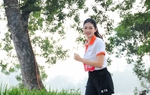 Hoa khôi Vũ Hương Giang chạy bộ lan tỏa thông điệp vì môi trường không khói thuốc