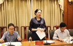 Đồng chí Hà Thị Nga cho ý kiến vào nội dung Đại hội đại biểu MTTQ Việt Nam tỉnh Lào Cai nhiệm kỳ 2025-2030