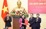 Chủ tịch Quốc hội Trần Thanh Mẫn chủ trì Lễ công bố các quyết định về công tác cán bộ