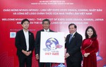 Logo của Nhà Triển lãm Việt Nam tại EXPO 2025 gây ấn tượng với hình ảnh thiếu nữ Việt