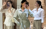 Kiểu sơ mi tôn dáng cực đỉnh, eo thon tức thì mà nàng công sở rất cần