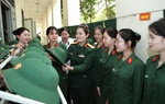 Ban Phụ nữ Quân đội thăm, động viên nữ tân binh tại Bộ Tư lệnh Thủ đô Hà Nội